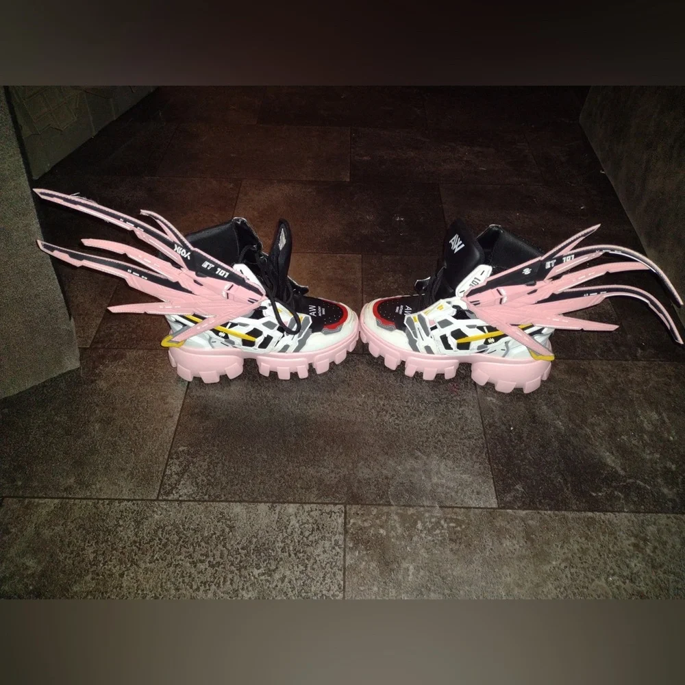 SOLD* on the bay‼️Anthony Wang Soursop 04 Destiny Pink Platform Sneakers - Picture 5 of 11
